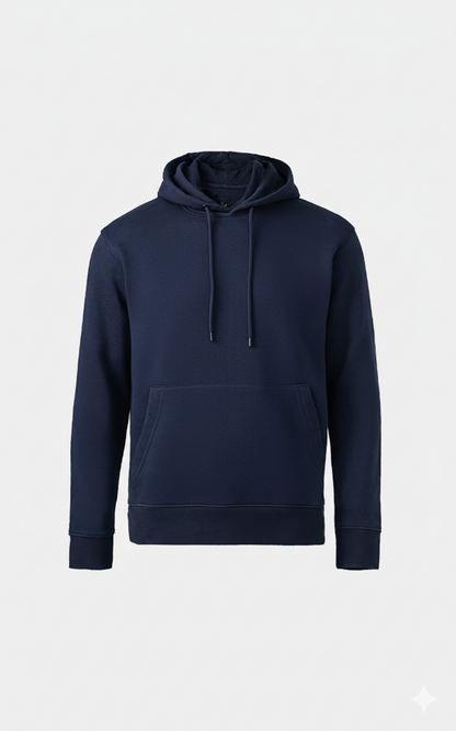 KANGROO FLEECE HOODIE NAVY