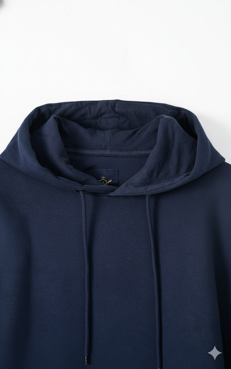 KANGROO FLEECE HOODIE NAVY